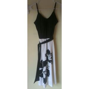 VTG 60-70s ALFRED SHAHEEN HAWAIIAN PRINT HALTER DRESS Hibiscus SIGNED sz 6